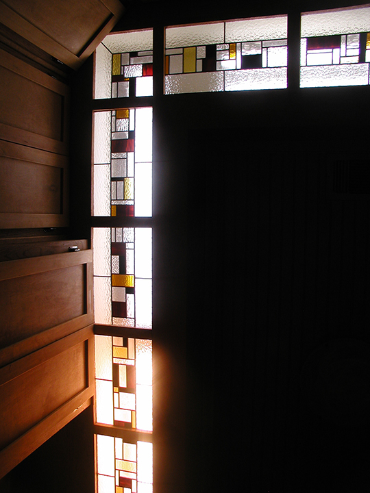 Stained Glass panels as built in lighting