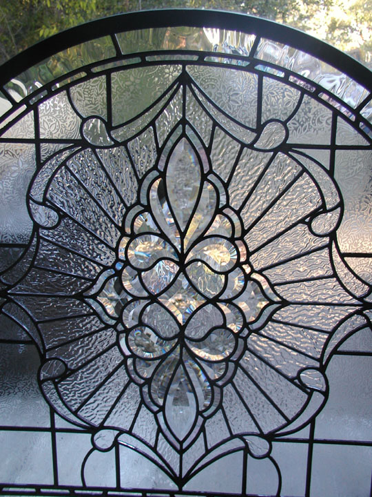 Custom Leaded glass fireplace screen
