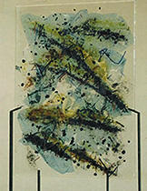 Fused Glass Sculptural Panel Clear