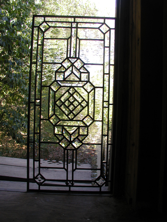 leaded glass door panels