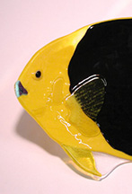 Fused Glass Rock Beauty Fish Bowl